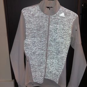 White adidas running jacket